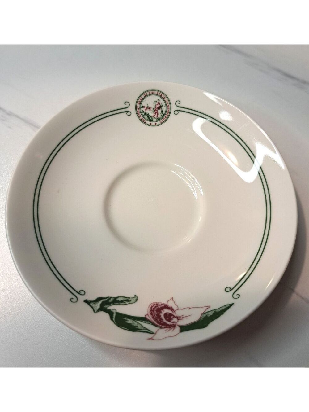 Vintage Syracuse China Saucer Itasca State Park Restaurant Great Seal-MN 4.75"